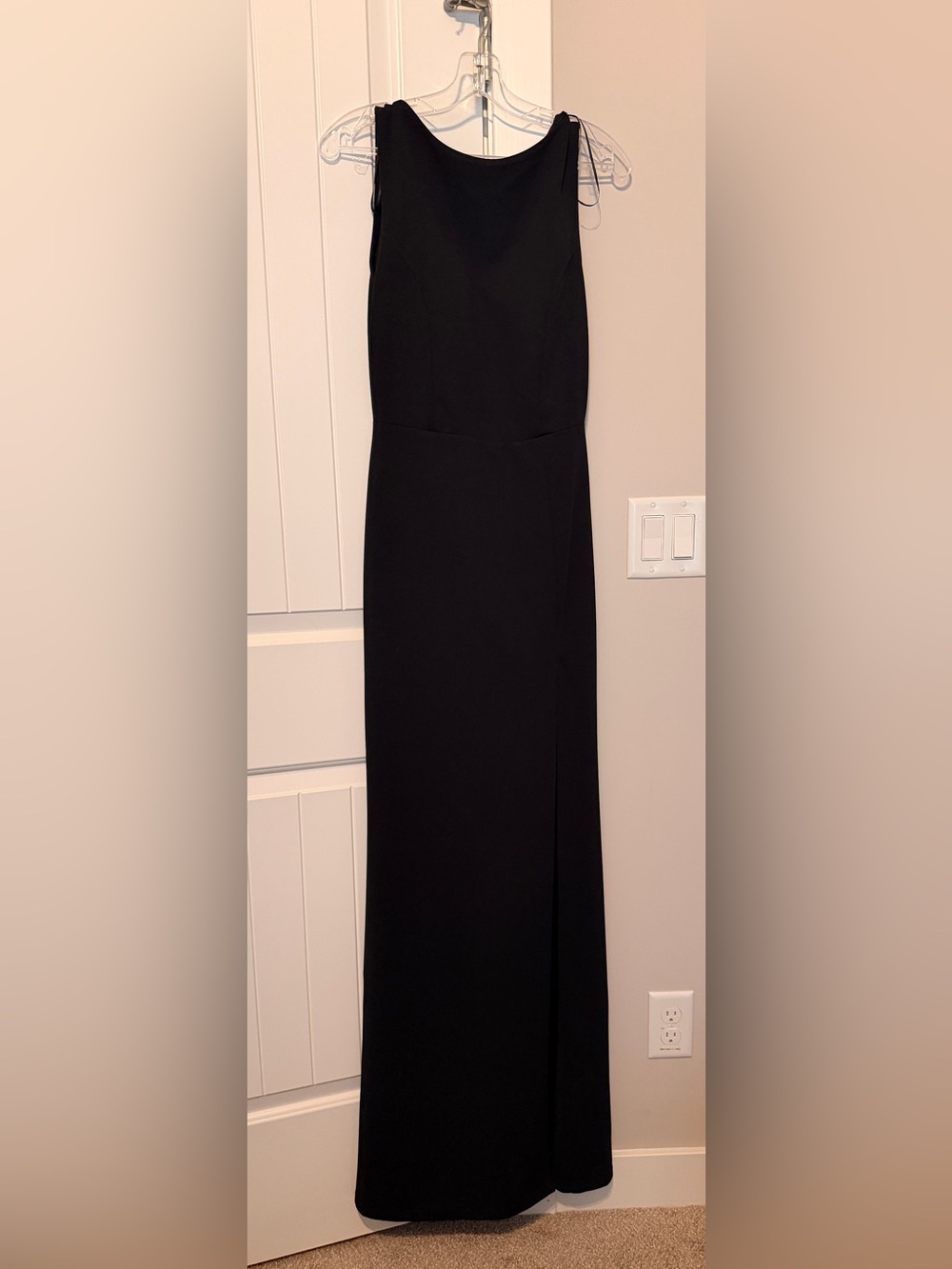 Wilfred Black Ruched V-Neck Maxi Dress